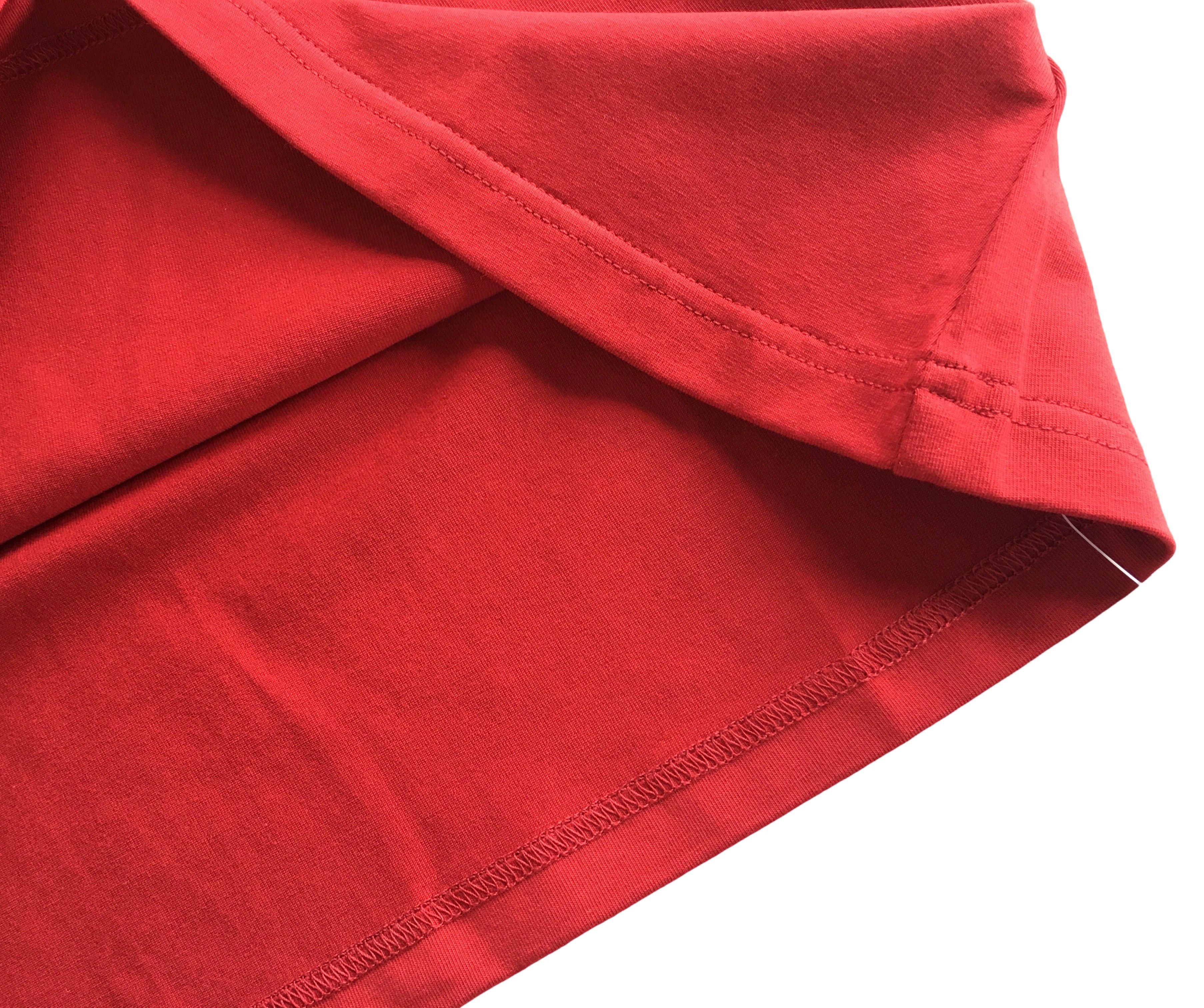Other 50's Vintage Top V Neck Short Sleeve Fitted Tee Red Size XXL / US 16-18 / IT 52-54 - 5 Thumbnail
