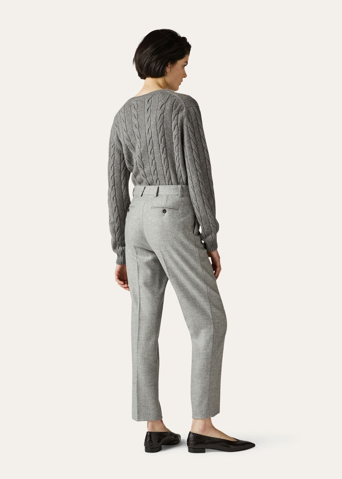 Loro Piana o1srvl11e0824 Neo Derk Cashmere Flannel Pant in Grey Size 28" / US 6 / IT 42 - 5 Thumbnail