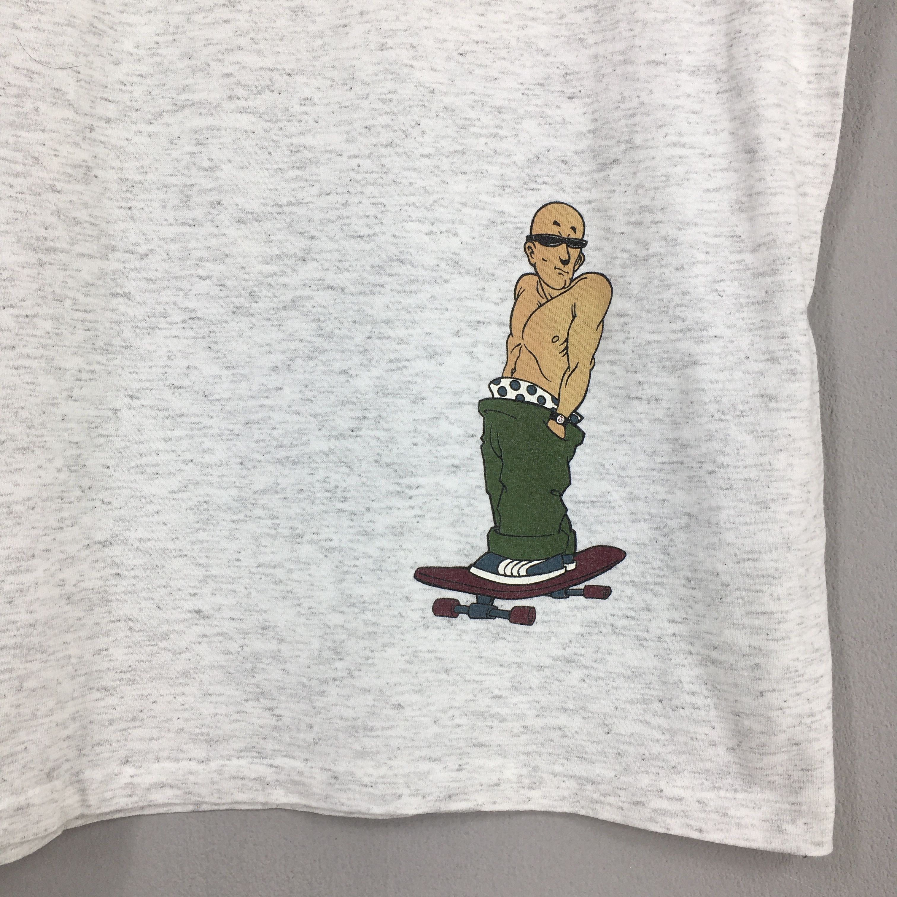 Vintage Vintage 90's Stymie Skate Streetwear Gray T shirt Medium Size US M / EU 48-50 / 2 - 7 Thumbnail