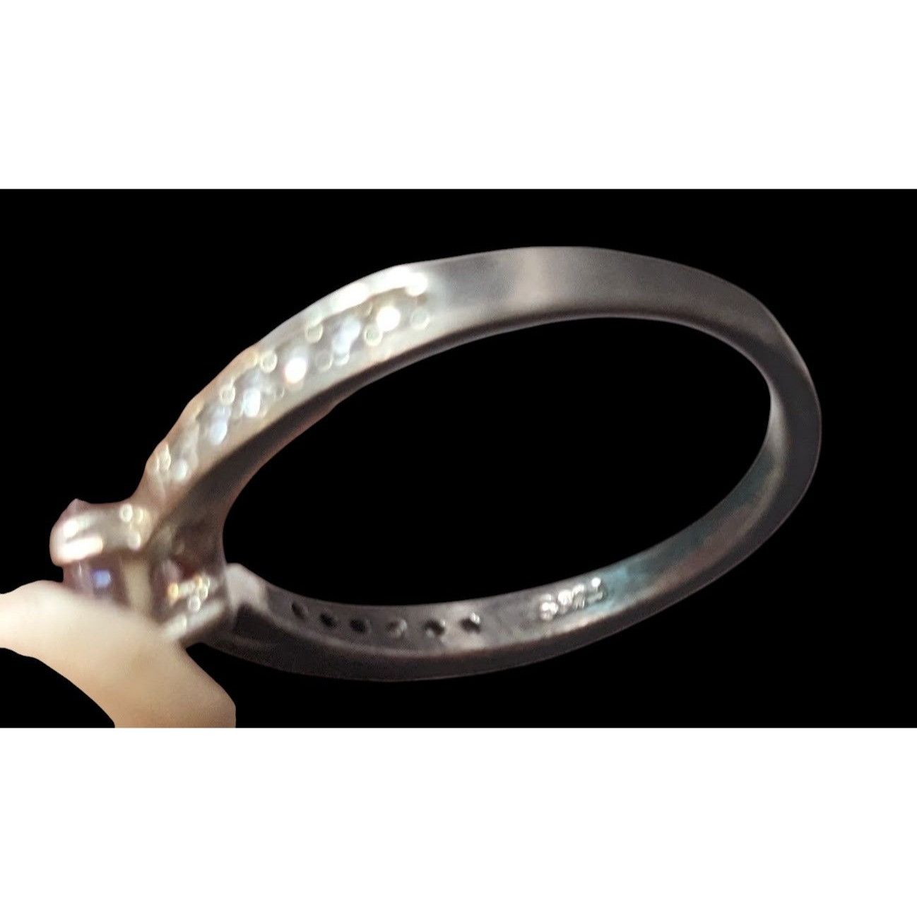 Other Classic Sterling Silver Gemmed Engagement Ring Size 7 1/2 Size ONE SIZE - 13 Thumbnail