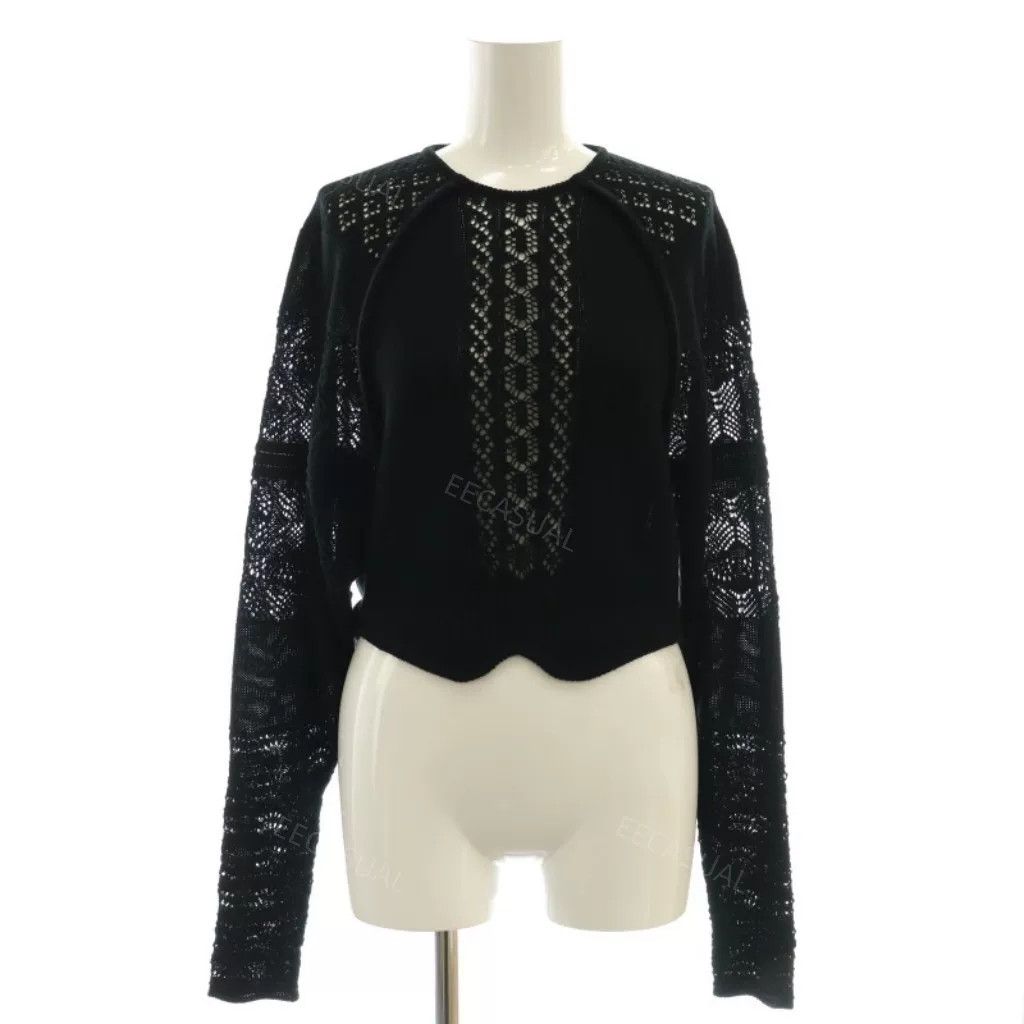 Other Mame Kurogouchi Black Knit Top Size S / US 4 / IT 40 - 1 Thumbnail
