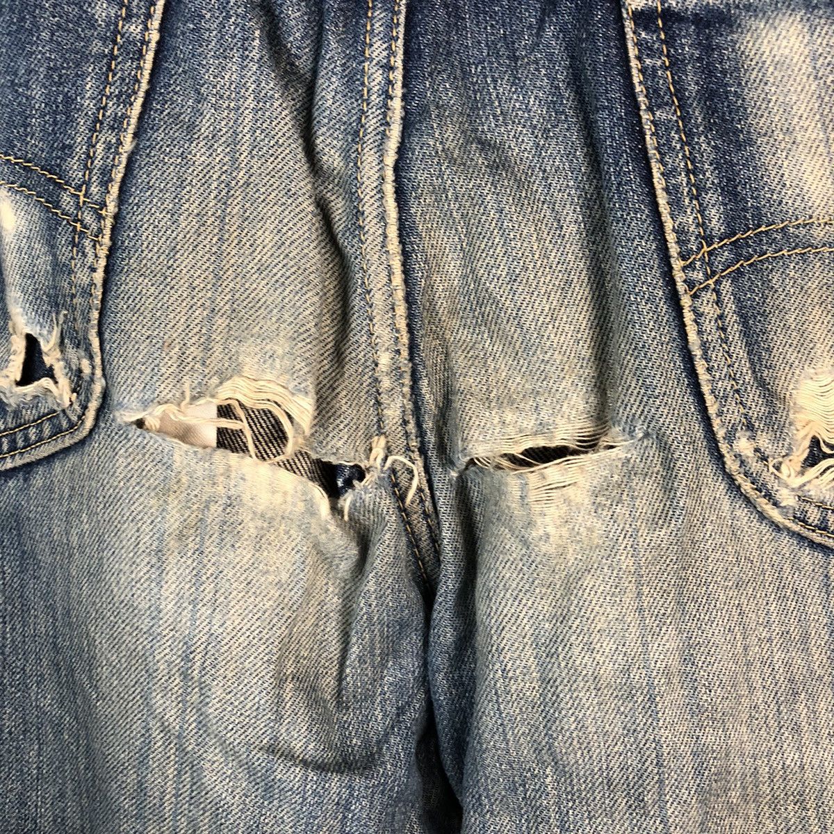 Lee DL Lee Riders Blue Distressed Denim Pants #C092 Size US 30 / EU 46 - 20 Thumbnail