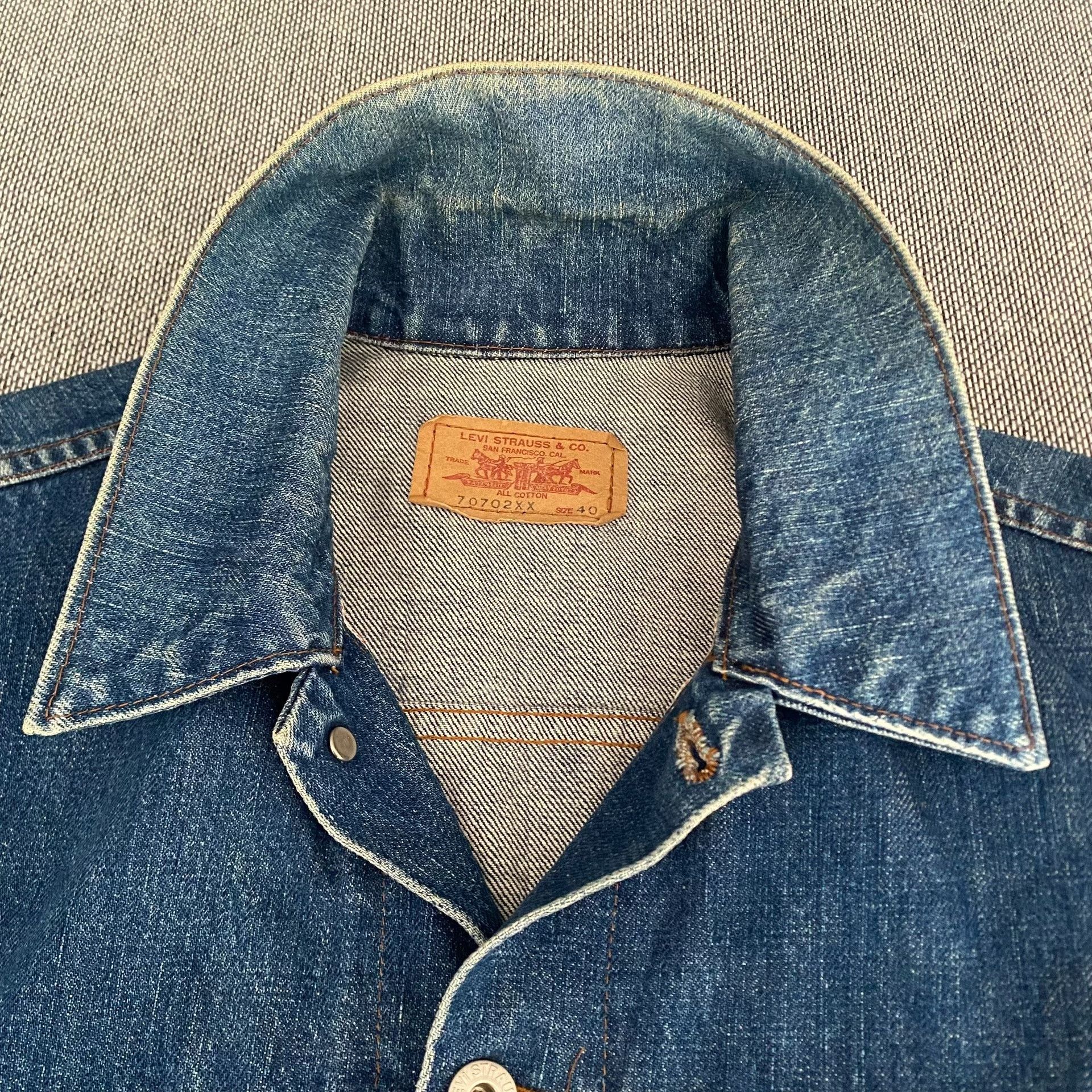Levi's Vintage Clothing Levi's LVC 70702xx J02 Denim Jacket Size US XXS / EU 40 - 3 Thumbnail