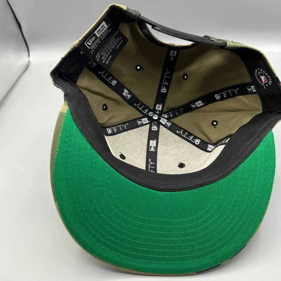 New Era Boston Red Sox Hat Men Camo 9Fifty New Era Snap Back Cap M-L Size ONE SIZE - 6 Thumbnail