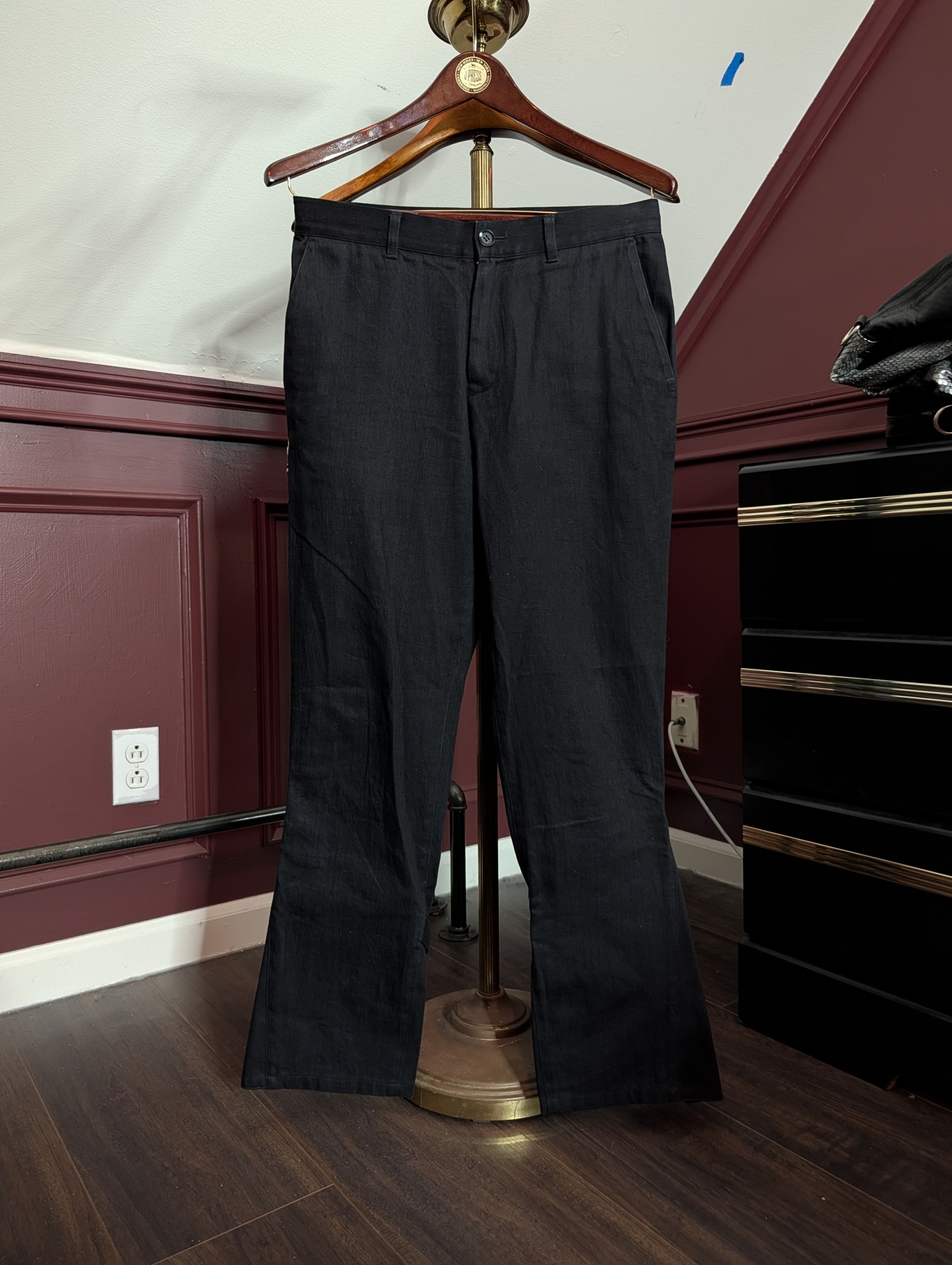 Yohji Yamamoto Vintage Noir+ Black Flared Bondage Jeans Japan Sz2 Size US 30 / EU 46 - 1 Thumbnail