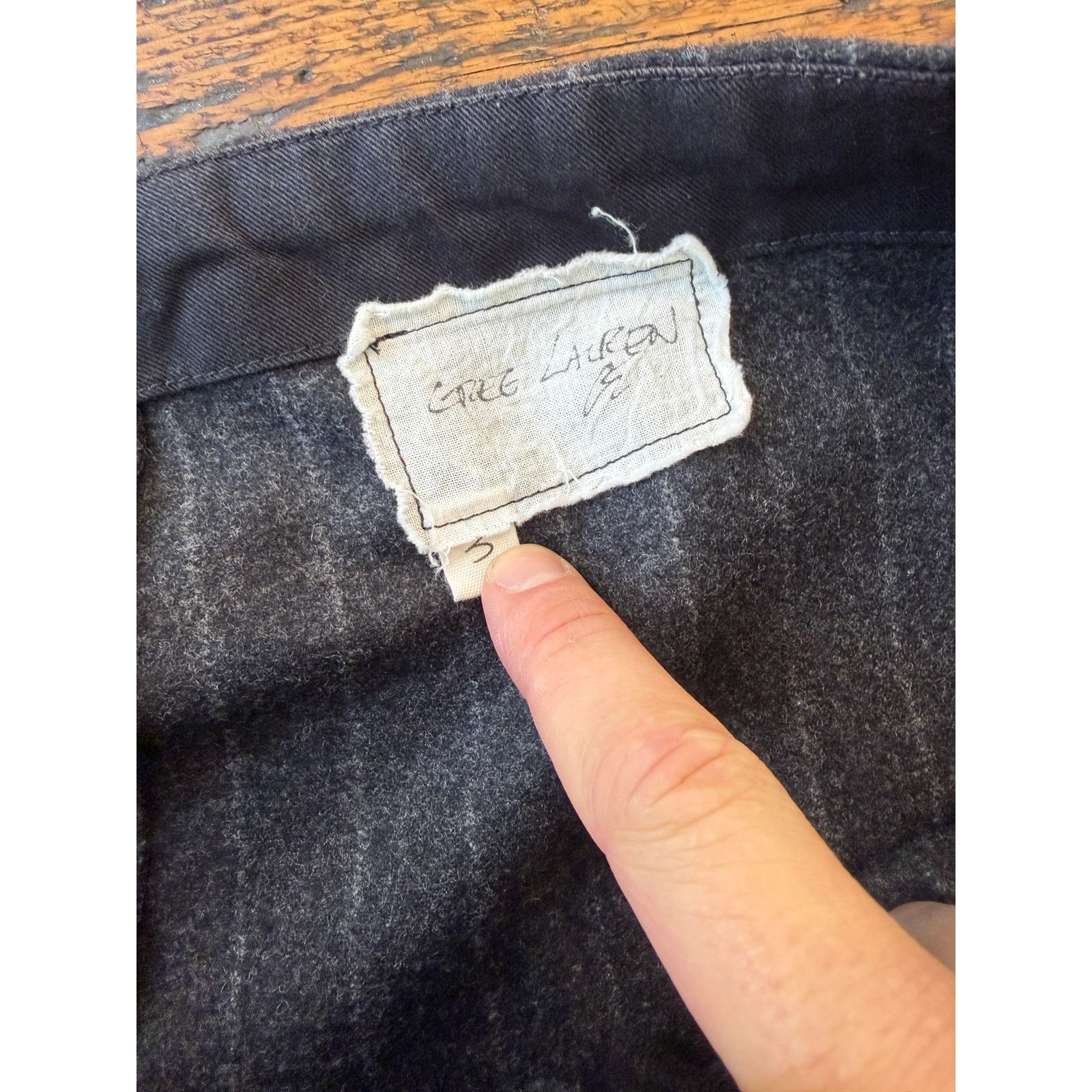 Greg Lauren Greg Lauren SAMPLE Pinstripe Wool Lounge Pants Size US 34 / EU 50 - 6 Thumbnail