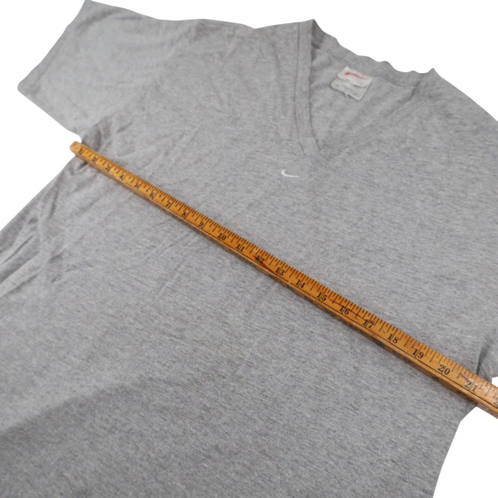 Nike × Vintage Vintage 90s Nike Mini Swoosh V Neck T Shirt Size US L / EU 52-54 / 3 - 6 Thumbnail