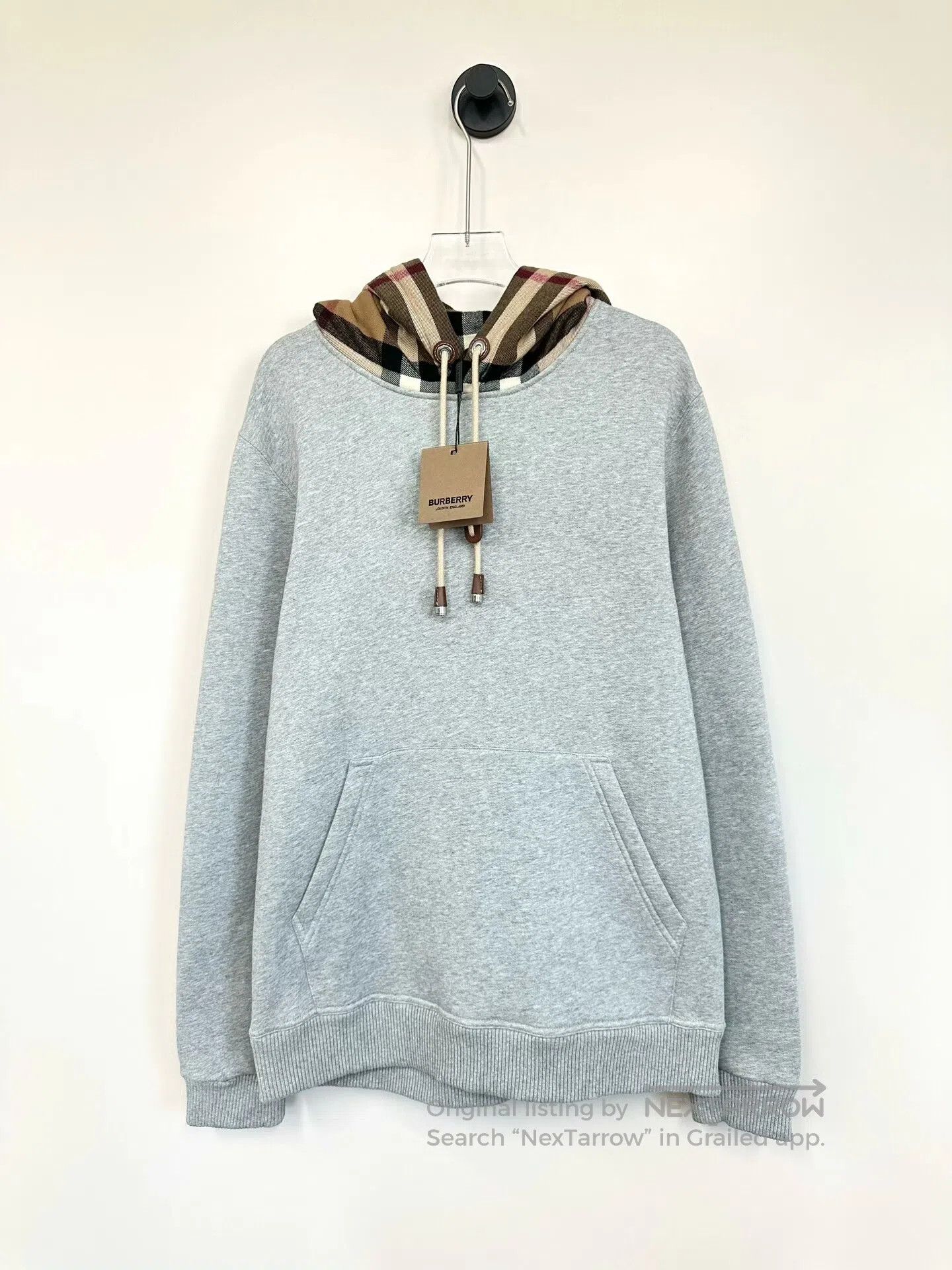 Burberry Burberry Gray Plaid Hooded Sweatshirt| Size US S / EU 44-46 / 1 - 1 Thumbnail