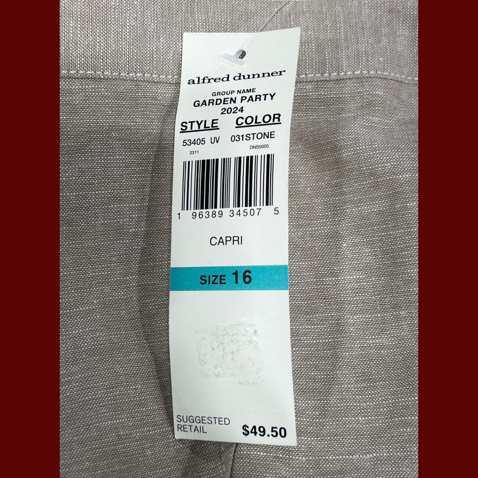 Other Alfred Dunner - Women's Garden Party Mid-Rise Capris - Beige Size 38" / US 16 / IT 52 - 11 Thumbnail