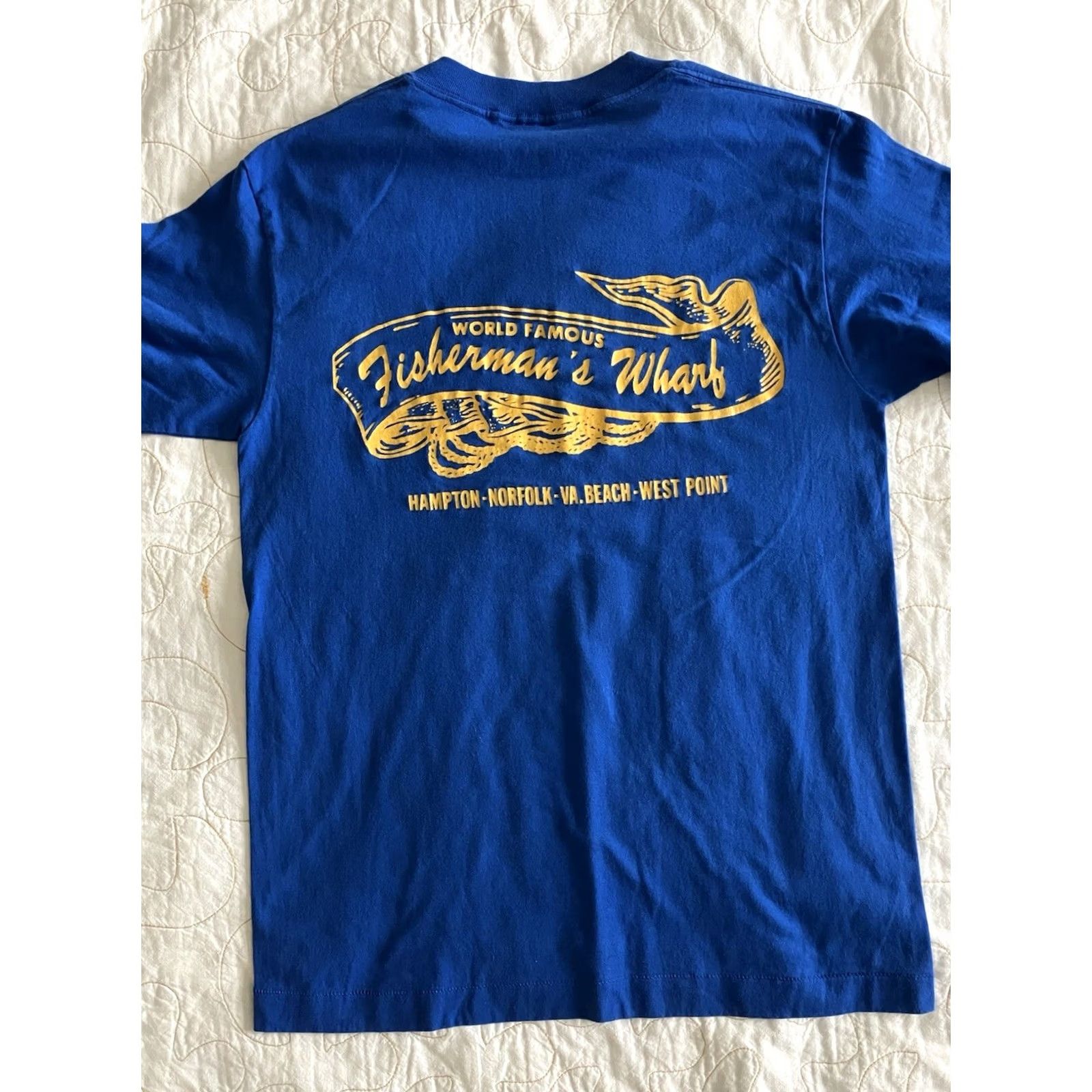 Vintage VINTAGE World Famous Fisherman’s Wharf VA West Point M USA Made Selec-T T-Shirt 90s Art Funny Mens Size US M / EU 48-50 / 2 - 3 Thumbnail