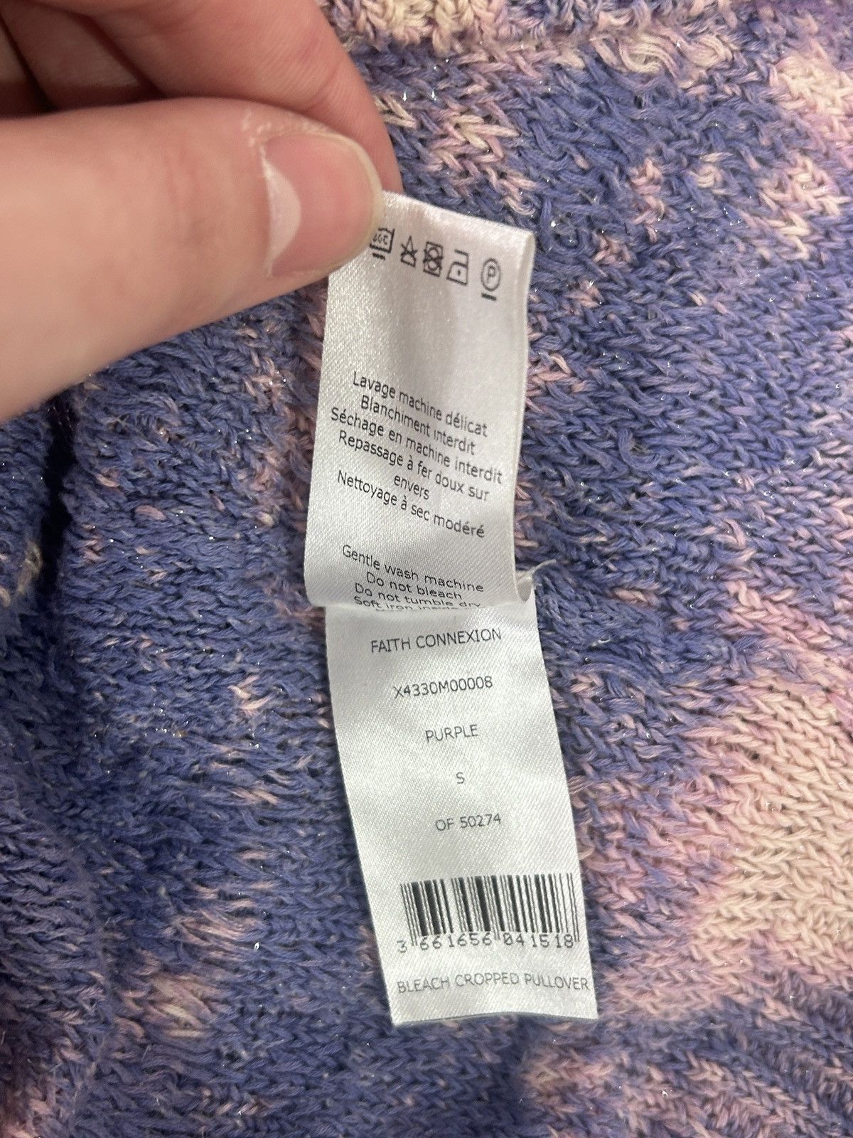 Faith Connexion Wide Neck Metallic Distressed Sweater Size US S / EU 44-46 / 1 - 7 Thumbnail
