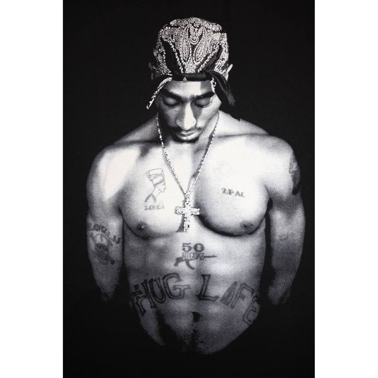 AAA Vintage 90s Tupac Shirt Thug Life Rap Tee Hip Hop Black 3XL Size US XXL / EU 58 / 5 - 5 Thumbnail