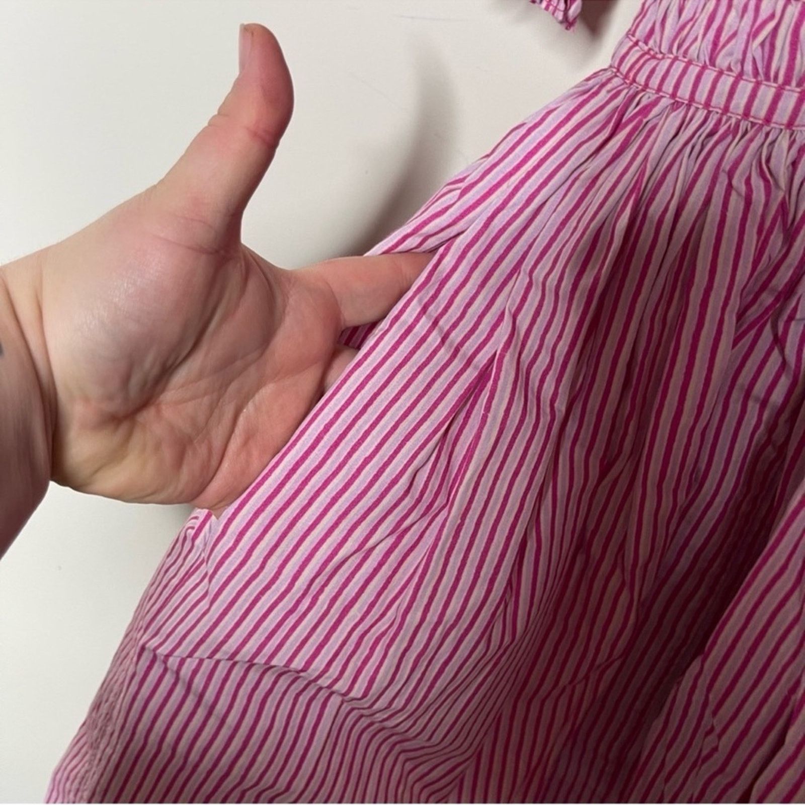 RHODE RHODE Anika Dress Jaipur Stripe Violet Coral Size Large L Size L / US 10 / IT 46 - 7 Thumbnail