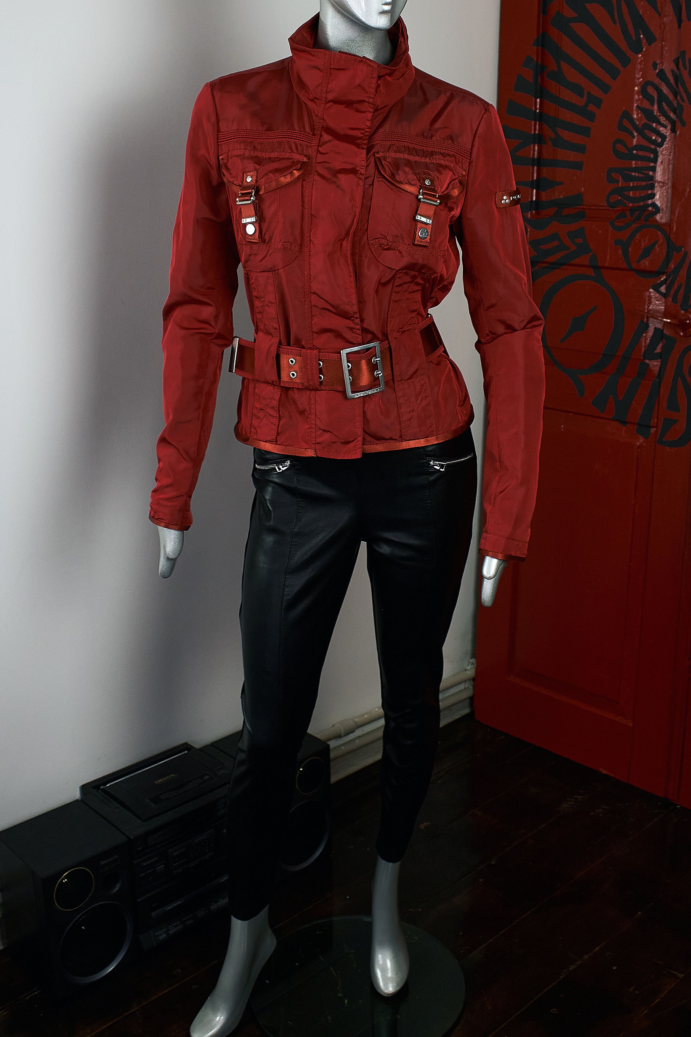 Peuterey Vintage Y2K Peuterey women's red windbreaker jacket Size M / US 6-8 / IT 42-44 - 4 Thumbnail
