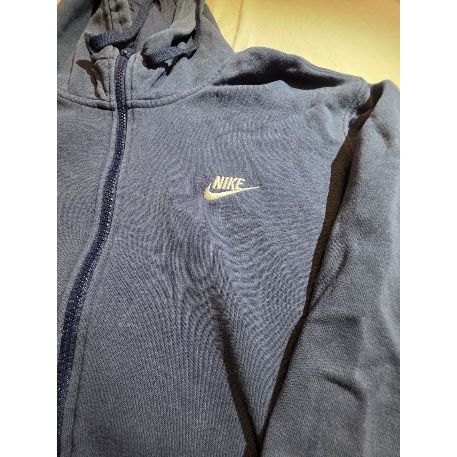 Nike Nike Men's Size Xl Blue Long Sleeve Zip Up Hooded Sweatshirt Size US XL / EU 56 / 4 - 2 Thumbnail