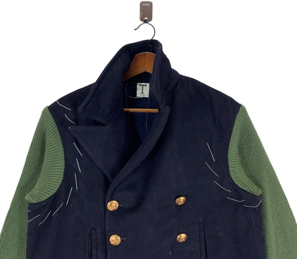 Vintage VINTAGE TOLLFREE DOUBLE BREASTED BIKERS JACKET Size US M / EU 48-50 / 2 - 5 Thumbnail