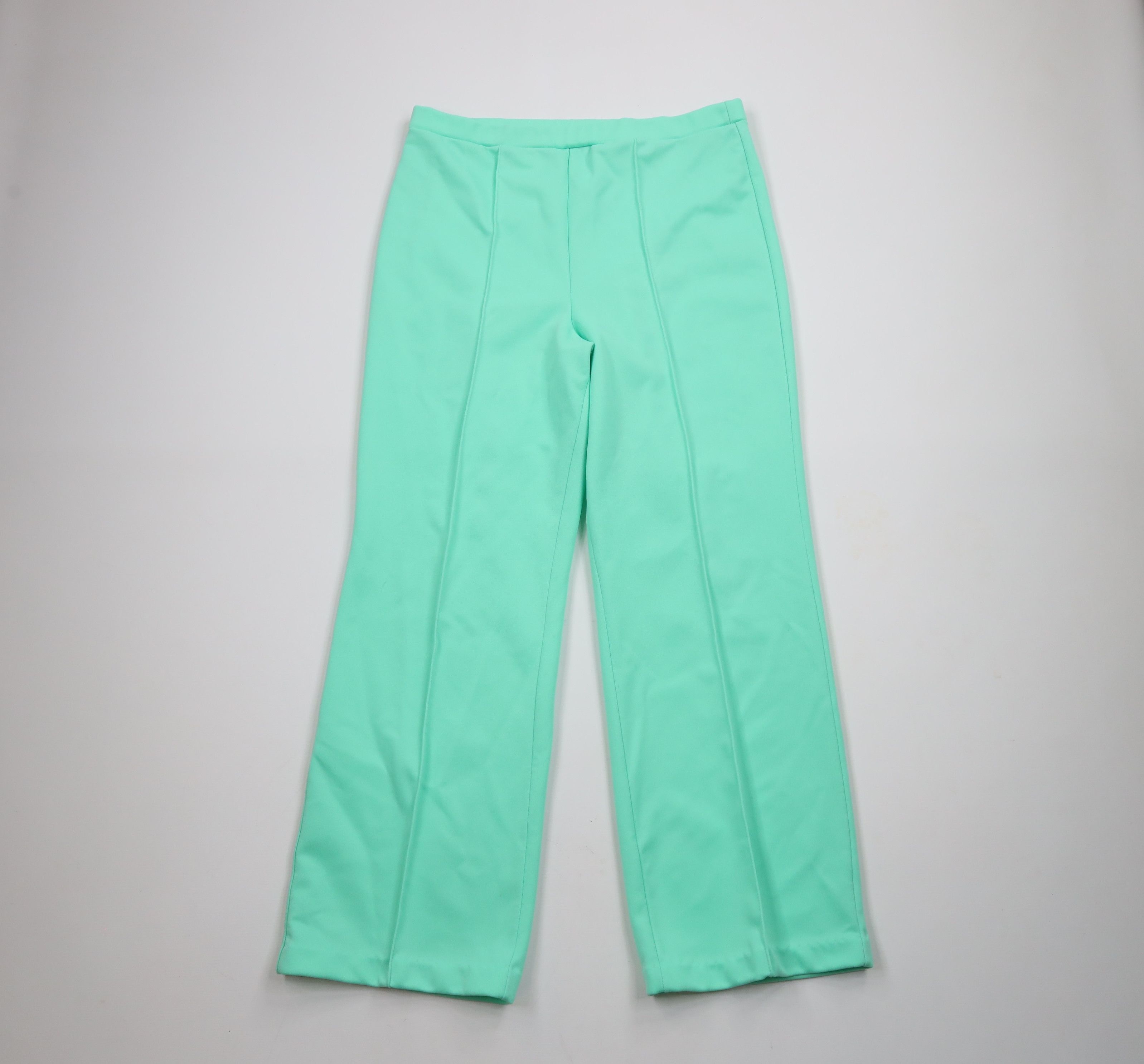 Vintage Vintage 70s Streetwear Bell Bottoms Pants Mint Green USA Size 38" / US 16 / IT 52 - 1 Thumbnail