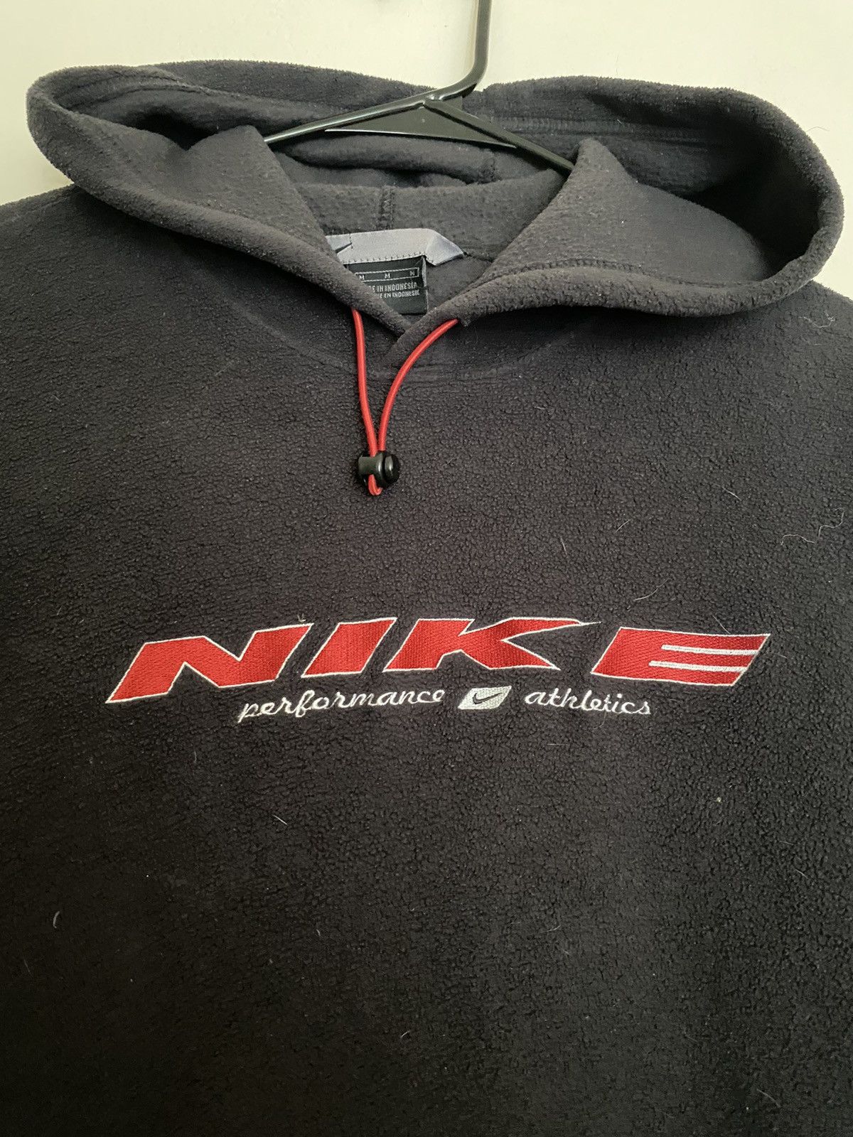 Nike × Vintage Vintage Nike Sherpa Pullover Hoodie Sweatshirt Center Swoosh Size US M / EU 48-50 / 2 - 4 Thumbnail