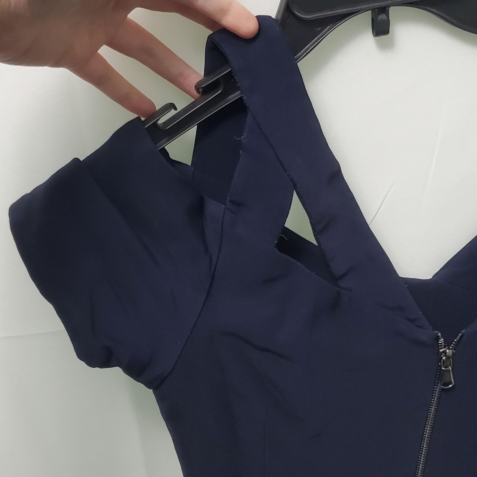 Antonio Berardi Antonio Berardi Navy Blue Asymmetrical Cold Shoulder Gown Size M / US 6-8 / IT 42-44 - 6 Thumbnail