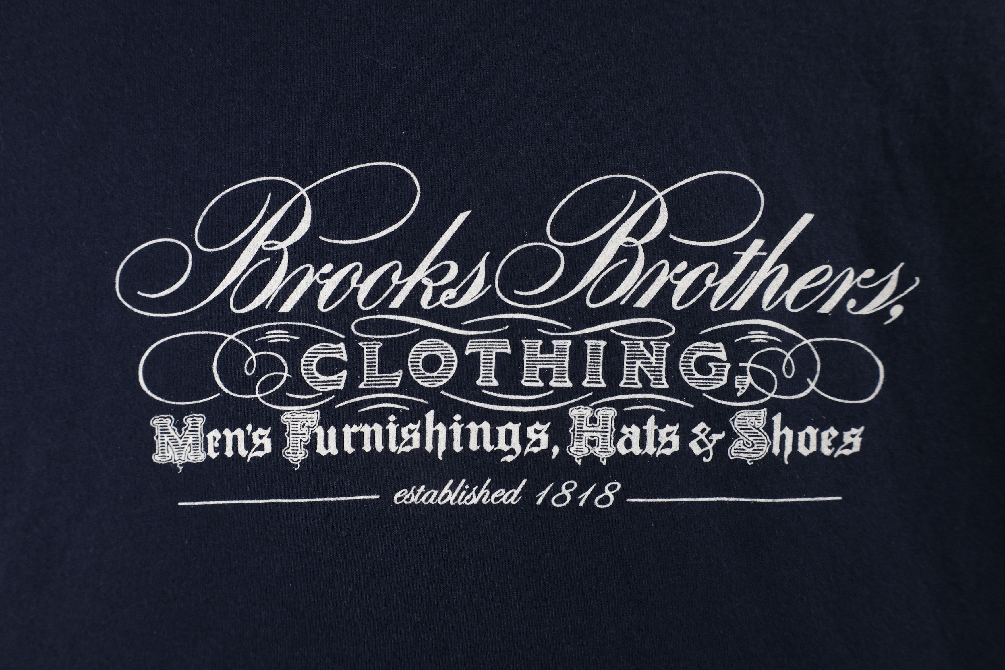 Brooks Brothers × Vintage Vintage Brooks Brothers Out Script Short Sleeve T-Shirt Blue Size US XL / EU 56 / 4 - 4 Thumbnail