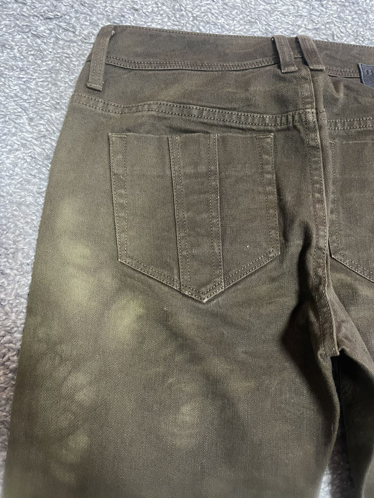 Burberry Burberry Brit Kensington Olive Tie Dye Low Rise Skinny 28 Size 24" / US 00 / IT 34 - 4 Thumbnail