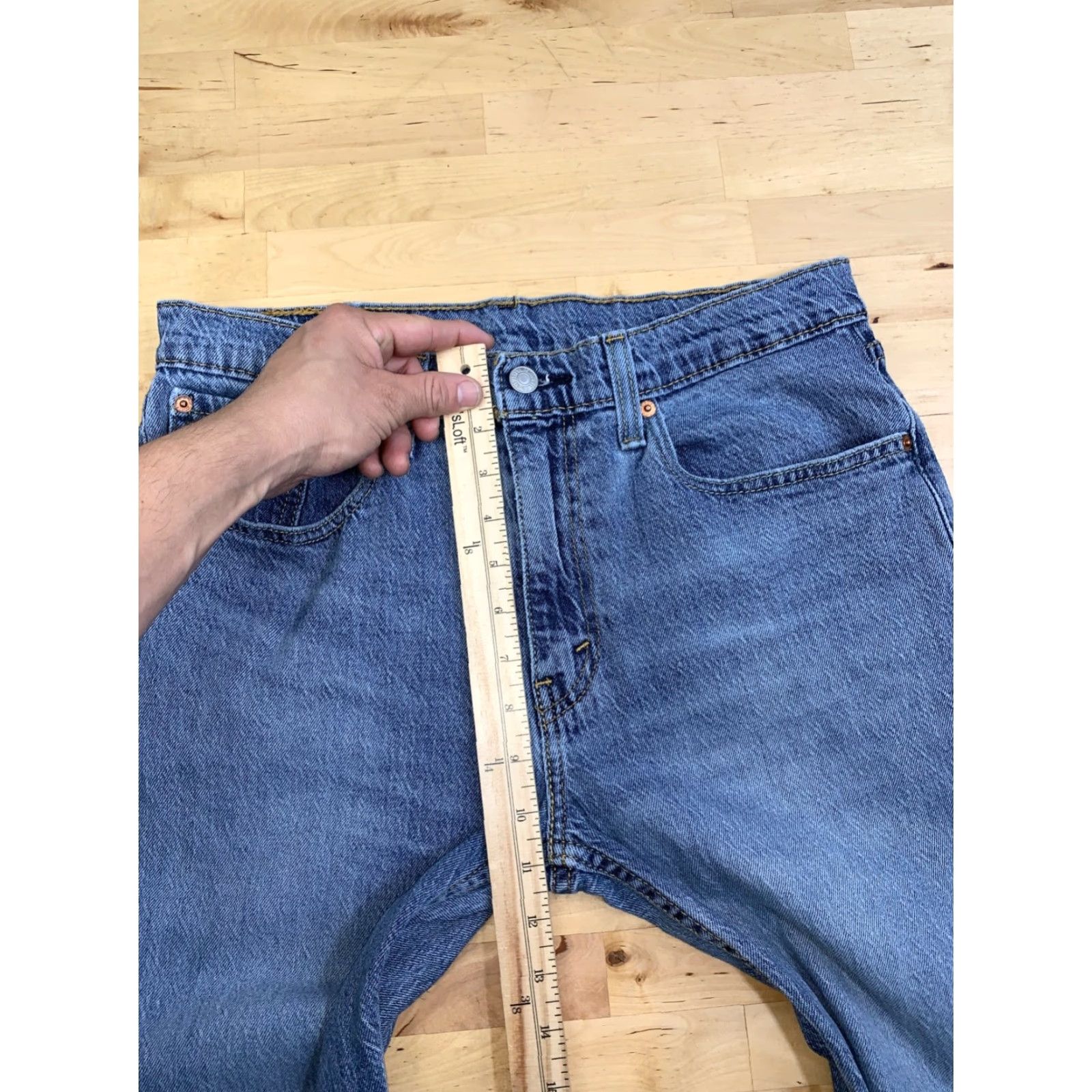 Levi's Levi's 502 Jeans Slim Straight Denim 33x30 Blue Light Wash Men Regular Vintage: No - 5-Pocket Design Size US 33 - 7 Thumbnail