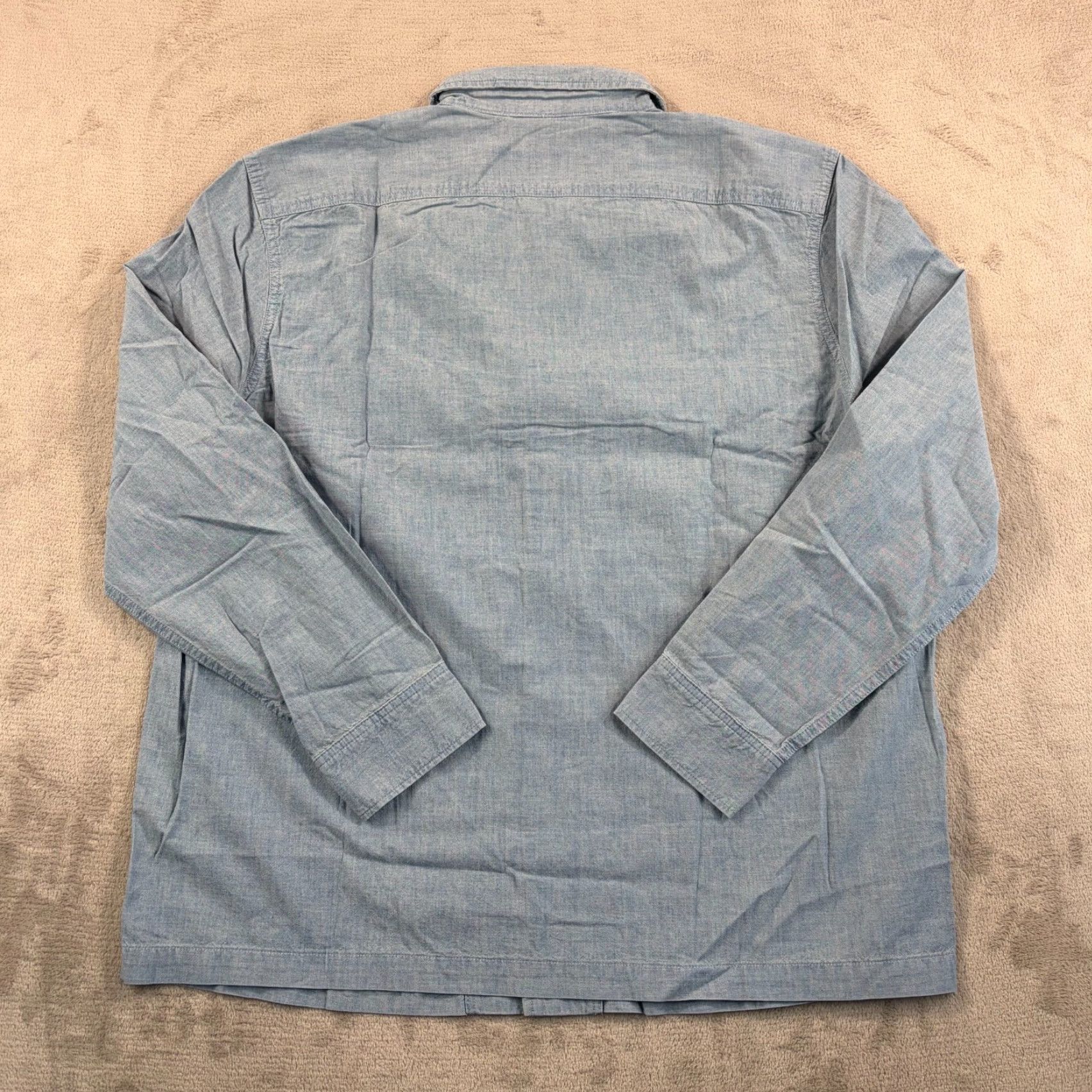 Todd Snyder Todd Snyder Relaxed Chambray CPO Overshirt Men XL NWT Bleached Indigo Button-Up Shirt Denim Blue Size US XL / EU 56 / 4 - 6 Thumbnail
