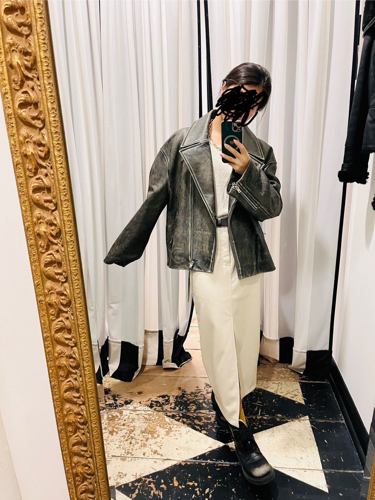Acne Studios Acne Studios Faded-Effect leather jacket-black Size XS / US 0-2 / IT 36-38 - 2 Thumbnail