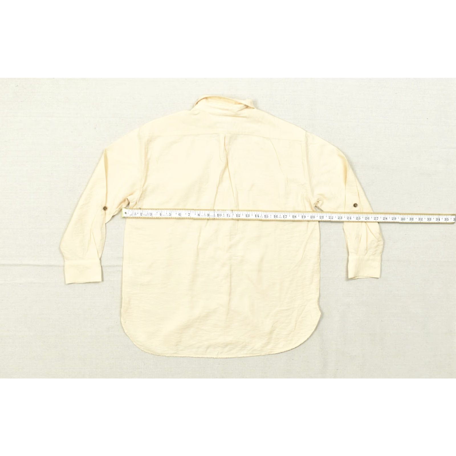 Banana Republic Banana Republic Shirt Petite XS Yellow Button Down Safari Utility Rayon Blend Long Sleeve Casual Womens Size XS / US 0-2 / IT 36-38 - 4 Thumbnail