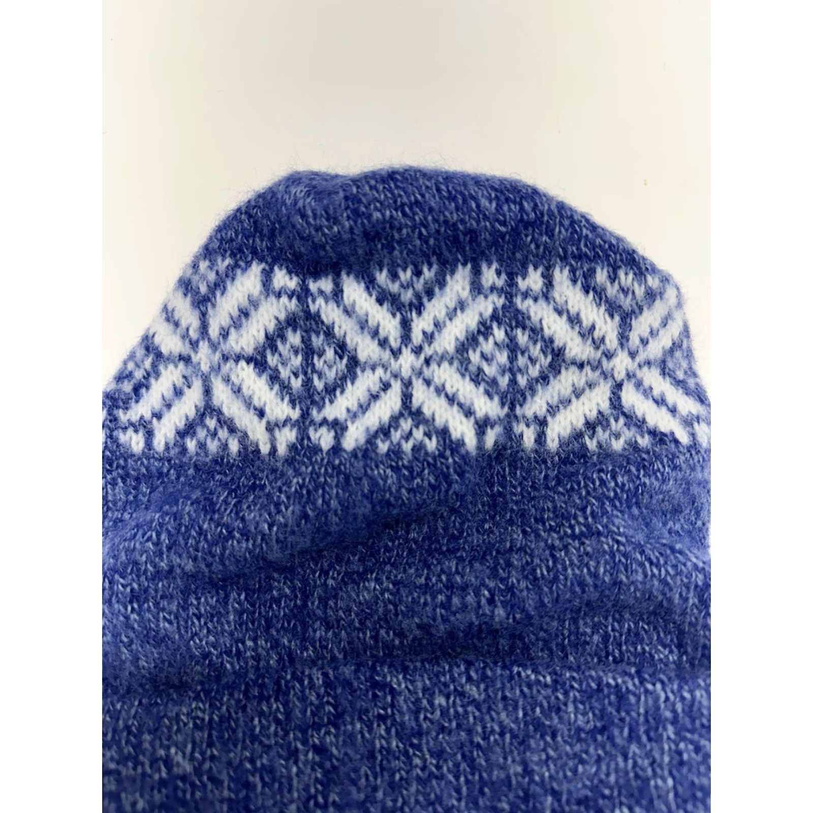 Vintage Unbranded Womens Beanie Hat Blue White Snowflake Knit Pull On Winter Accessories Womens Beanie Hats Size ONE SIZE - 2 Thumbnail