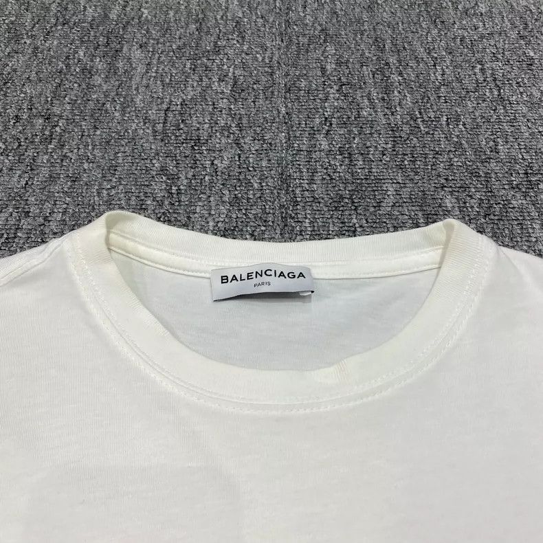 Balenciaga Balenciaga White Rainbow Letter Short Sleeve Size US M / EU 48-50 / 2 - 9 Thumbnail