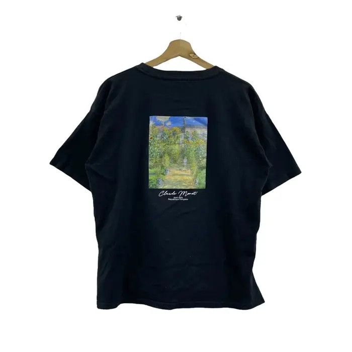 Vintage Vtg CLAUDE MONET GARDENS Painting Artwork Tee Shirt Size US XL / EU 56 / 4 - 3 Thumbnail