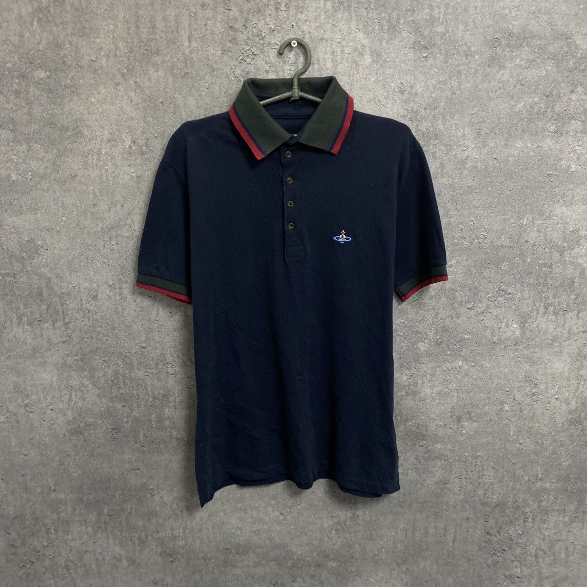 Vivienne Westwood Vivienne Westwood Polo T-Shirt Small Orb Logo Navy Size US L / EU 52-54 / 3 - 1 Thumbnail