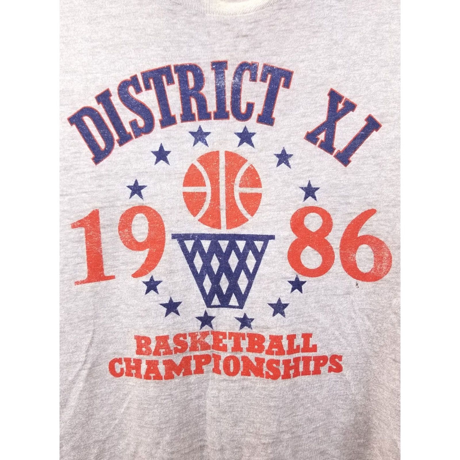 Vintage VINTAGE 80' DISTRICT XI BASKETBALL CHAMPIONSHIPS T-SHIRT MEDIUM GRAY Size US M / EU 48-50 / 2 - 2 Thumbnail