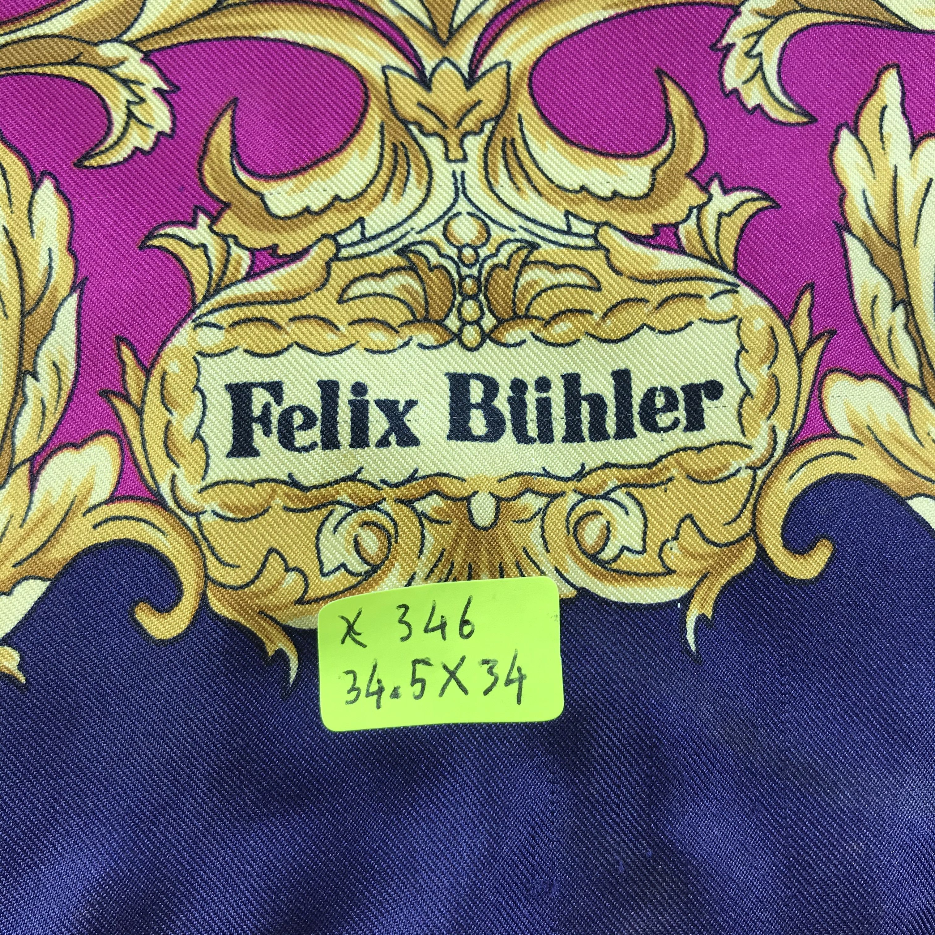 Vintage Vintage Felix Buhler Silk Scarf Size ONE SIZE - 6 Thumbnail