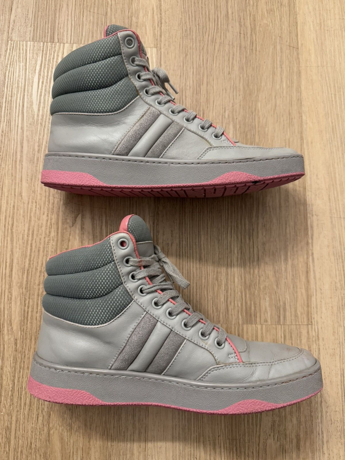 Gucci Gucci High Top Web Sneakers leather 37 Italy Size US 7 / IT 37 - 3 Thumbnail