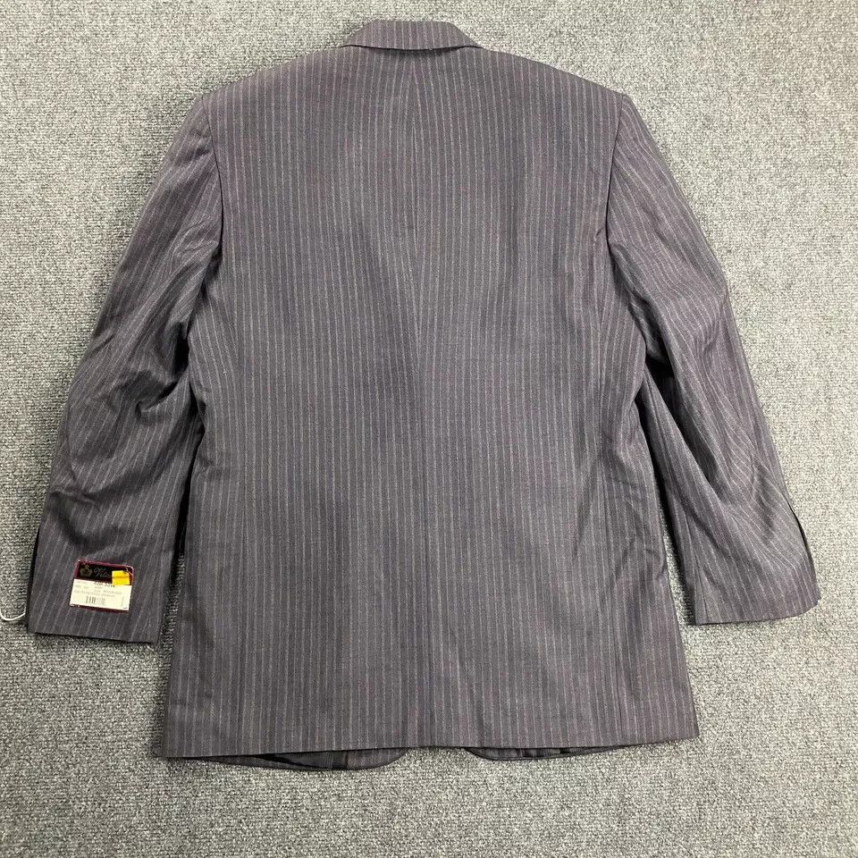 Other Vitaliano Blazer Men's 40R Striped Super 150s Polyester NWT Size 40R - 5 Thumbnail