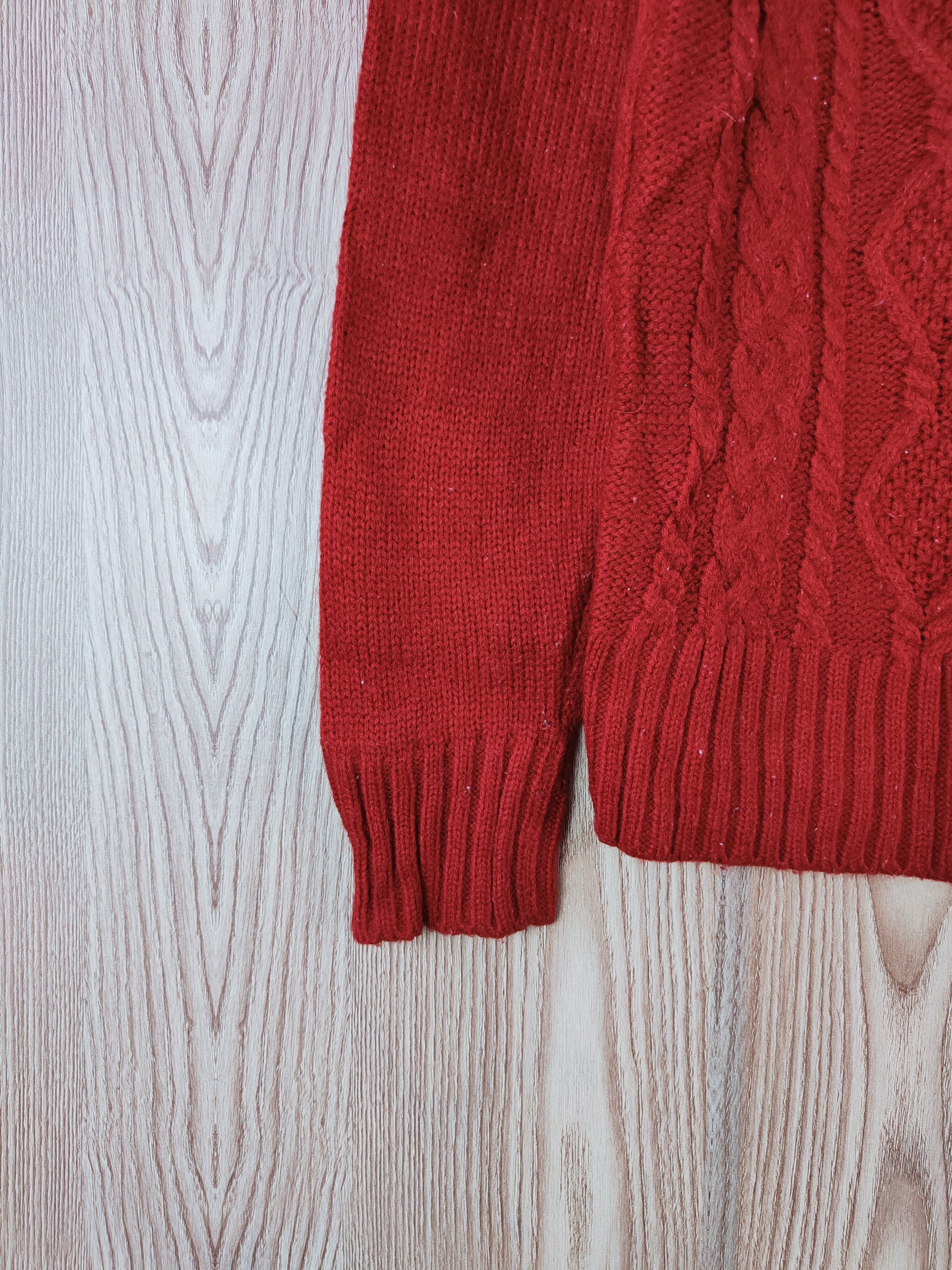 GU GU Red cable Knitwear Sweatshirts #W254 Size US S / EU 44-46 / 1 - 4 Thumbnail