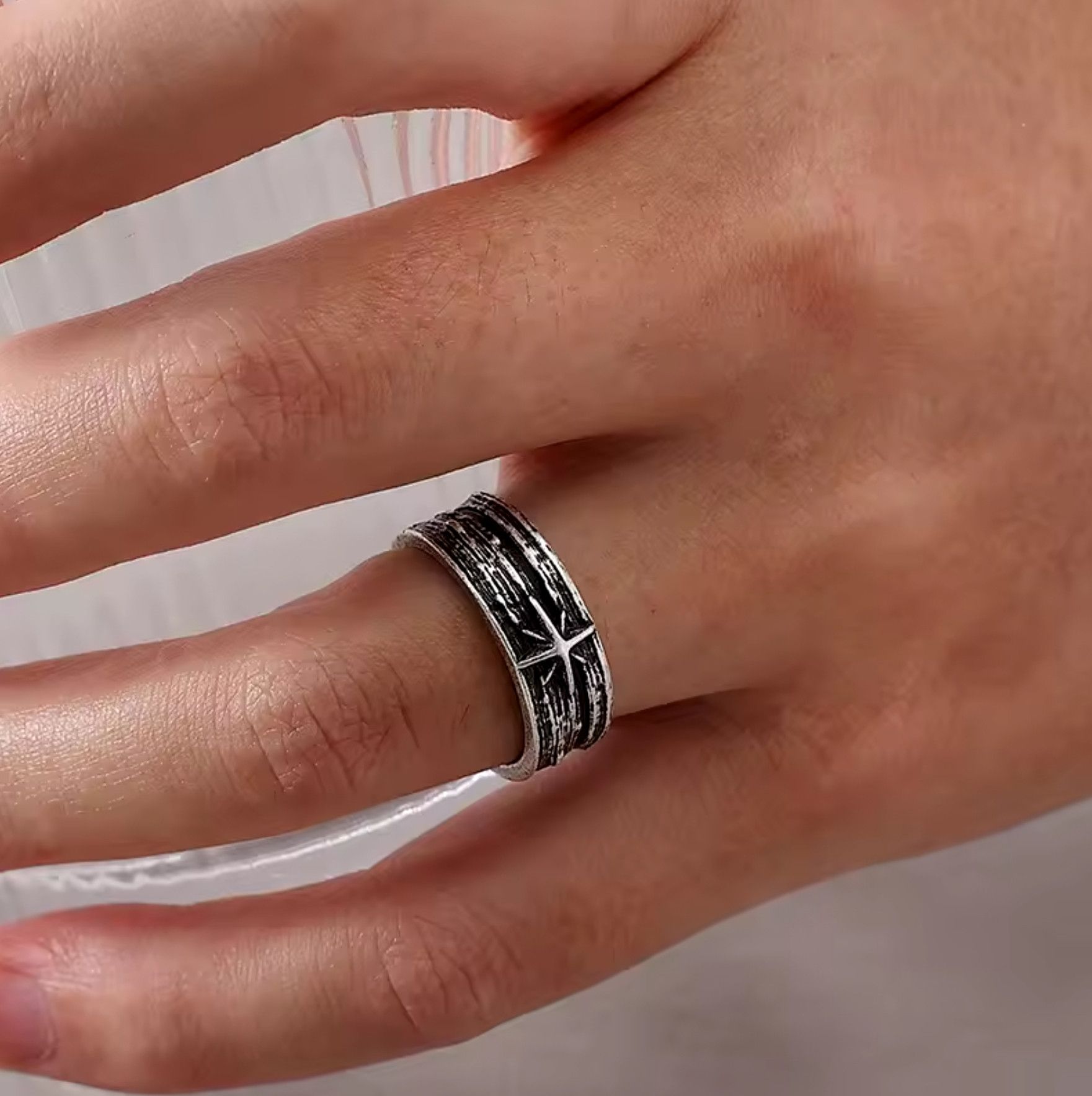 Jewelry Resizable Retro Stary Night Art Ring Ring Size ONE SIZE - 4 Thumbnail