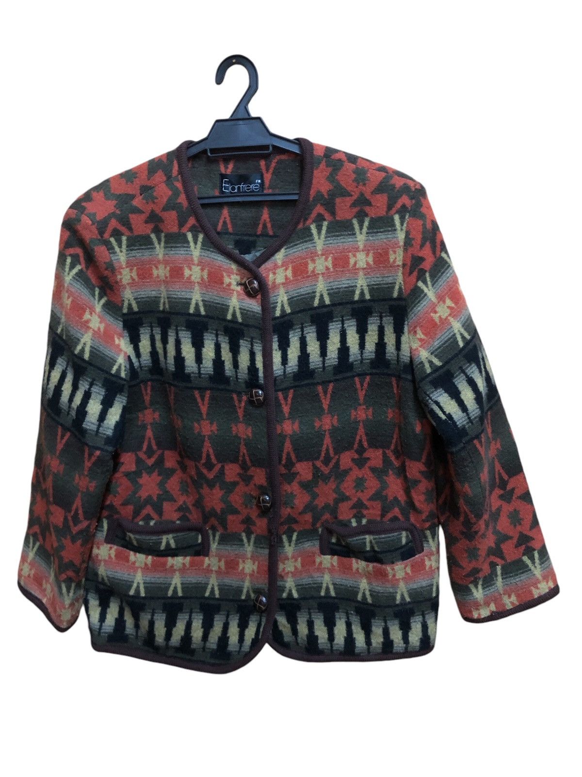 Hysteric Glamour × Japanese Brand Elanfrere Wool Native Navajo Jacket Size US M / EU 48-50 / 2 - 1 Thumbnail