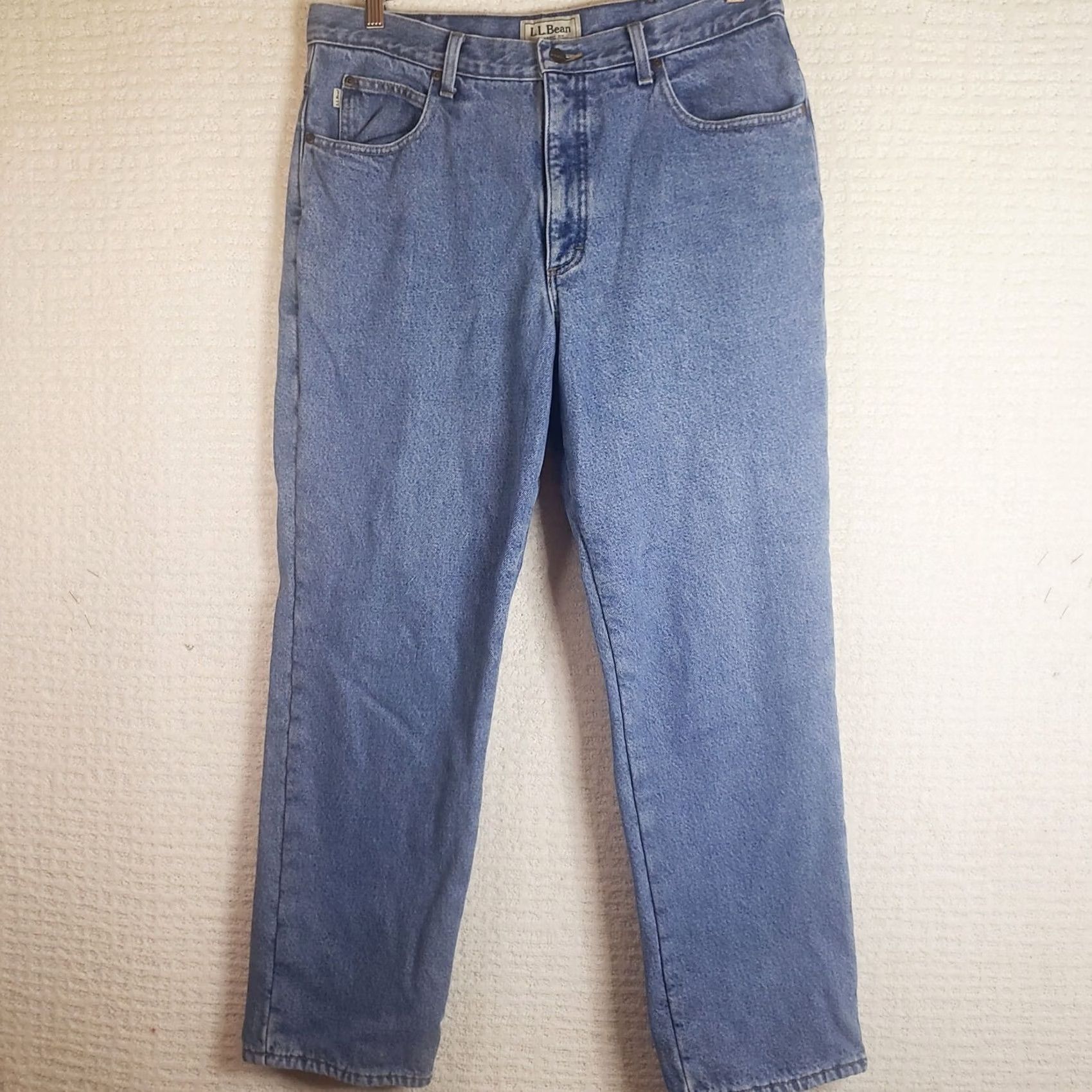 Vintage VINTAGE LL Bean Classic Fit Fleece Lined Jeans Blue Denim 35x30 Men's Size US 35 - 2 Thumbnail