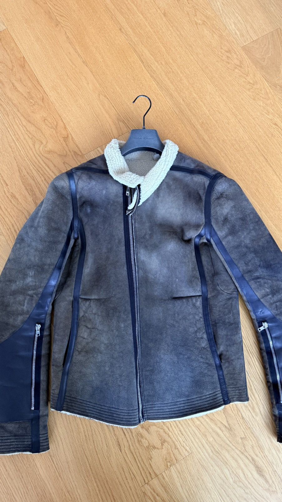 Rick Owens Rick Owens AW ‘17 Glitter Shearling Leather Jacket Size US M / EU 48-50 / 2 - 3 Thumbnail