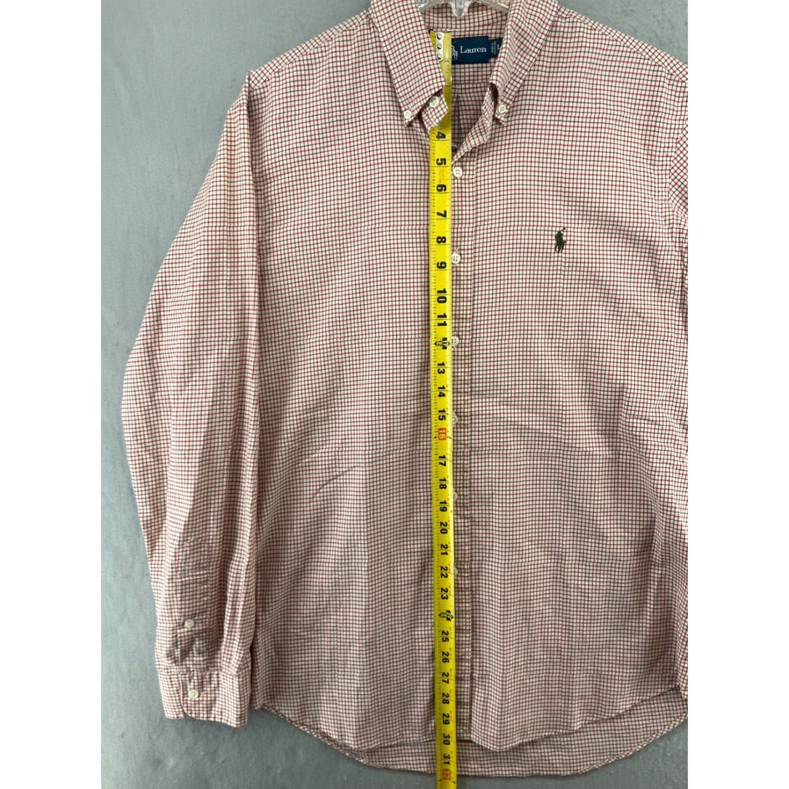 Ralph Lauren Ralph Lauren Mens Shirt Large Blue Check Cotton Button-Up- Shirt? Size US L / EU 52-54 / 3 - 3 Thumbnail