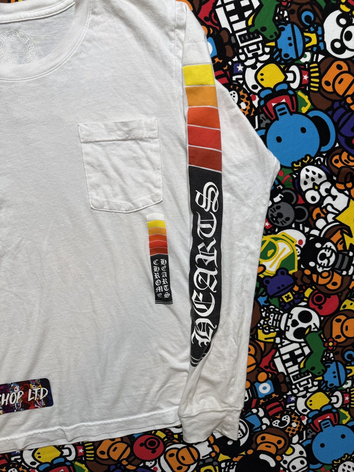 Chrome Hearts Chrome Hearts White Charge Up Long Sleeve Tee Size US S / EU 44-46 / 1 - 3 Thumbnail