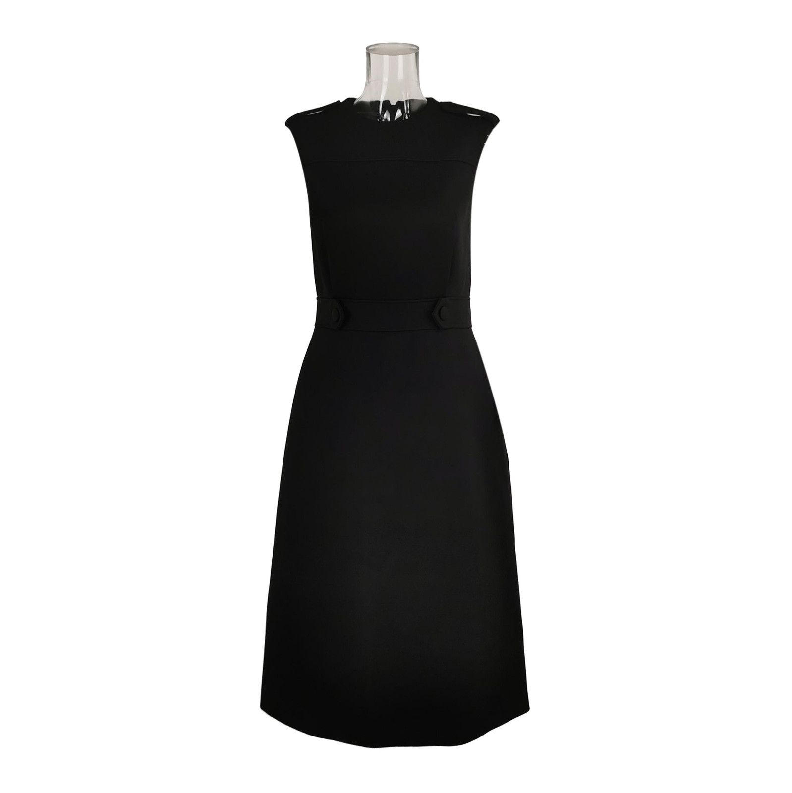 Prada Prada Black Wool Crewneck Dress 0079 Size US 44 / EU 60 - 1 Thumbnail