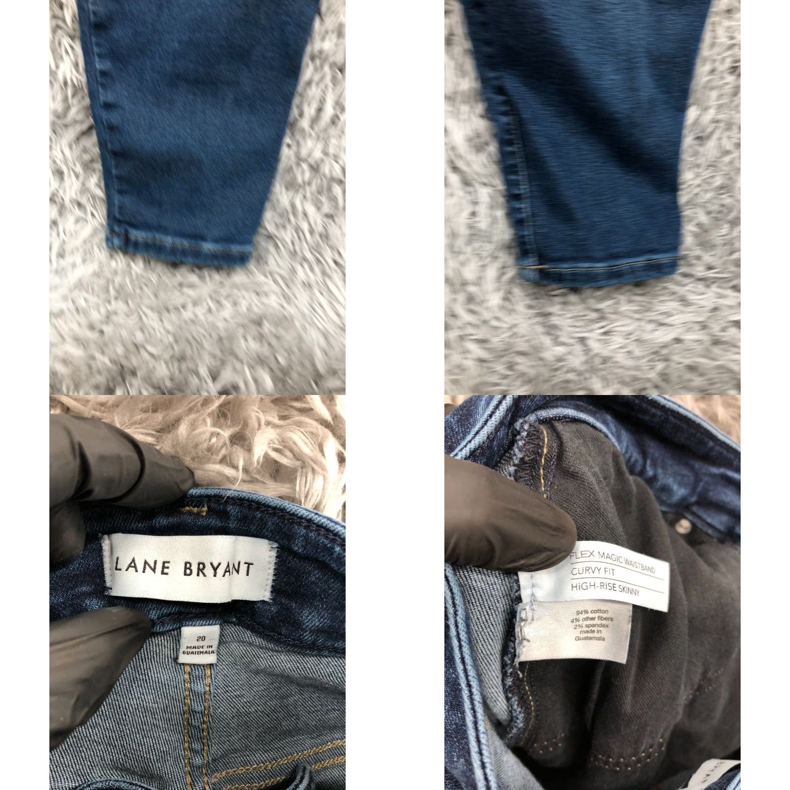 Vintage Lane Bryant Jeans Womens Plus 20 High Rise Skinny Denim Blue 5-Pocket Regular Fit Size 42" / US 20 - 8 Thumbnail