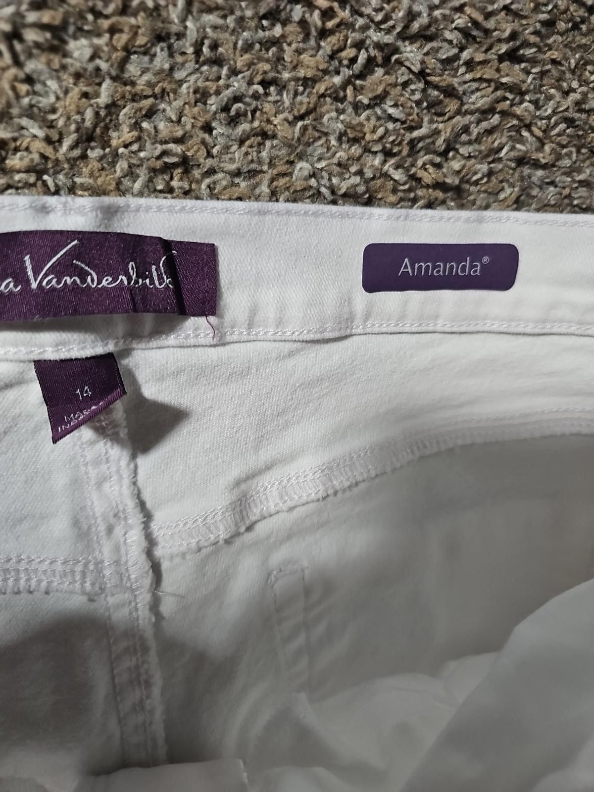 Other Gloria Vanderbilt Amanda Sz 14 White Jeans Size 36" / US 14 / IT 50 - 3 Thumbnail
