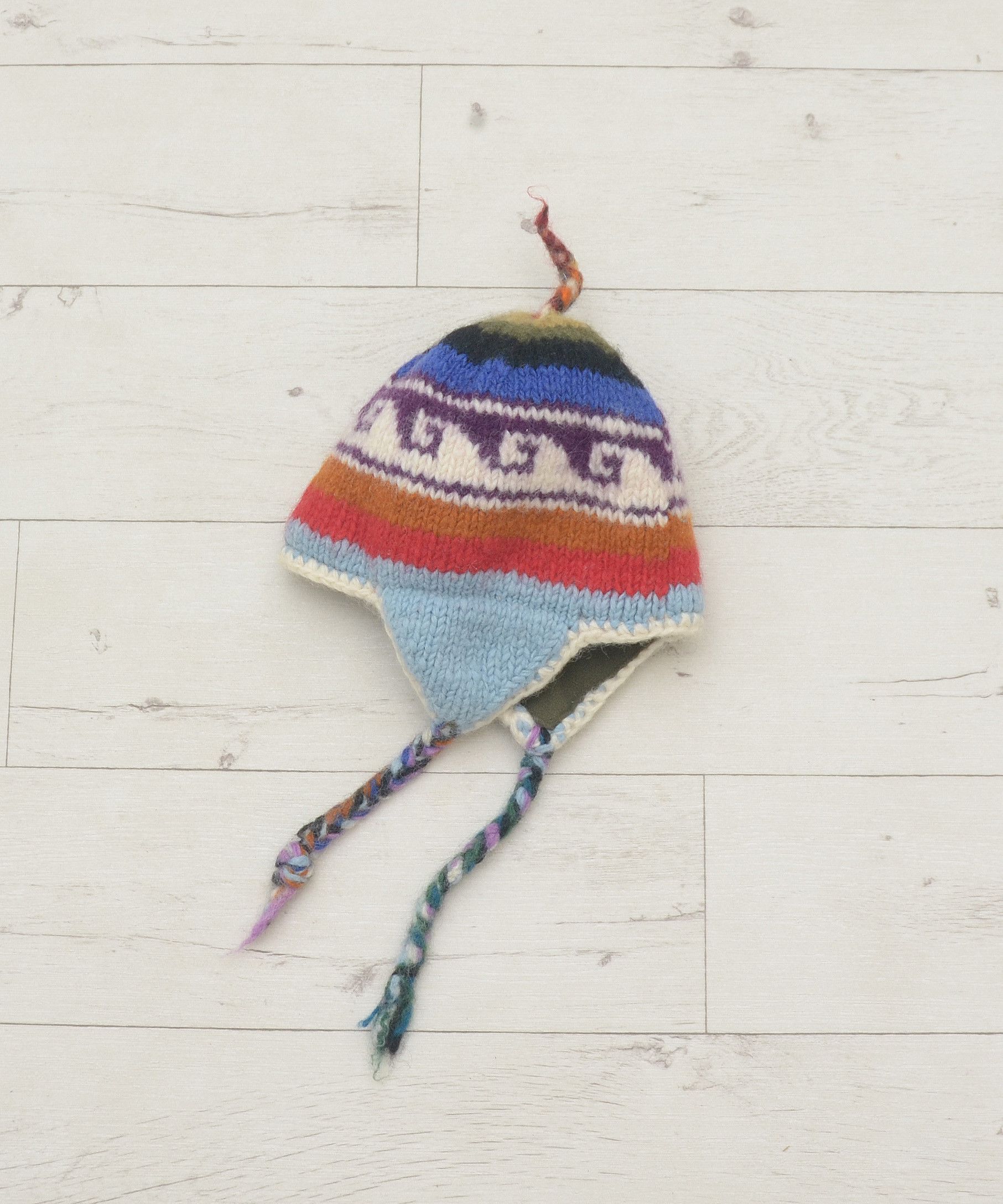 Handmade × Vintage Vintage Wool Beanie Cap Trapper Hat Hand Made Nepal Y2K Size ONE SIZE - 1 Thumbnail