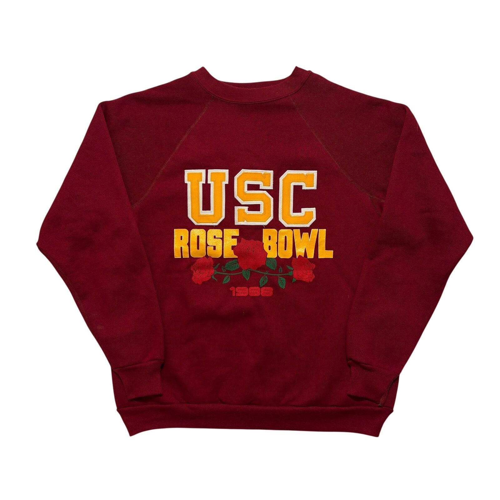 Hanes VTG 80s USC Rosebowl College Sweatshirt Red Mens XL Size US XL / EU 56 / 4 - 1 Thumbnail