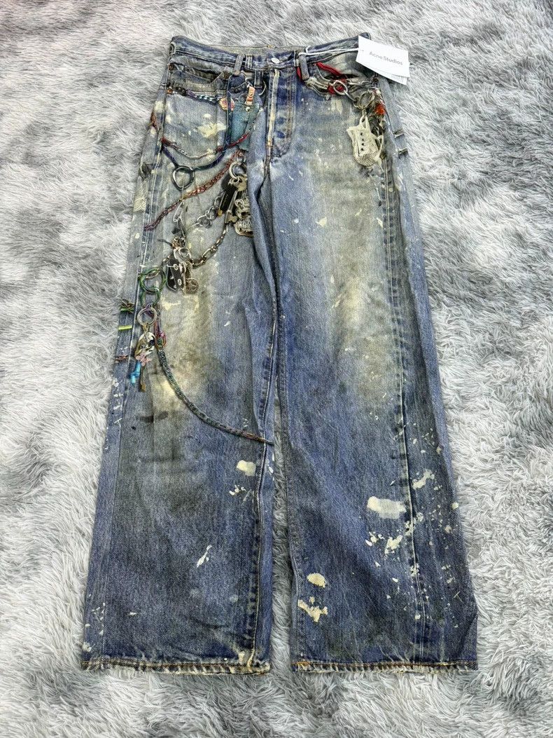Acne Studios Acne Studios Blue 3D-printed jeans Size US 30 / EU 46 - 1 Thumbnail